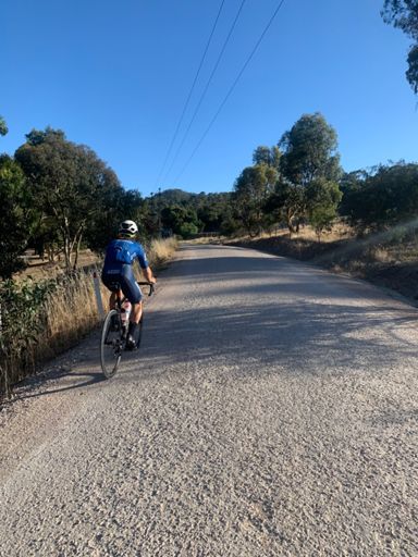 Tristan on his way to a 25% dirt ramp