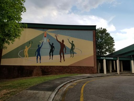 The old berry mural building mural.
