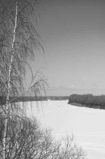 Вид с Каринского моста на реку Чепца