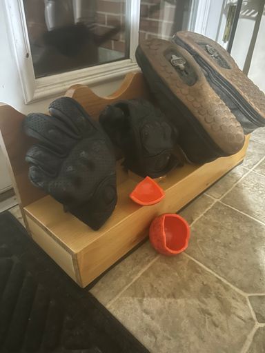 This my little boot/glove dryer that sits over a floor vent by the back door. Sick right?