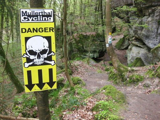 Één van de technische stukken in het Müllerthal.