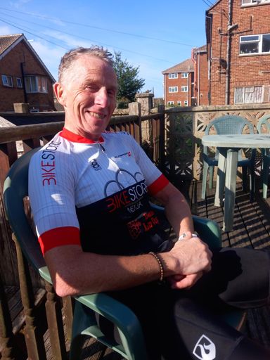 Paul getting some rays after a strong ride