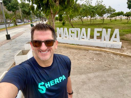 Sweaty Dane but smiling!