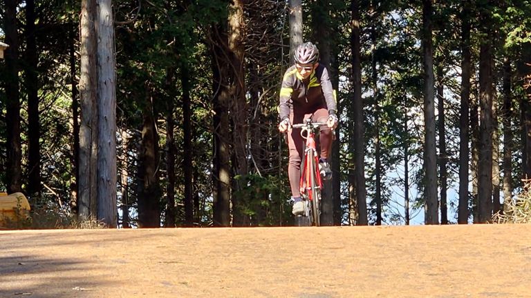 笠置山に初登頂のIKEさん、登り切りました👍