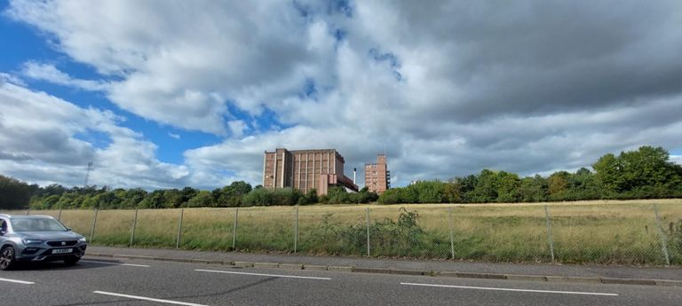 Nairn's Linoleum Works' sole remaining and listed building,  Den Road, Kirkcaldy, seen from Nairn Street. The second Canmore entry includes internal and external photographs and narrates the history of Lino and Kirkcaldy becoming its world leader.  https://canmore.org.uk/collection/1113480   &  https://canmore.org.uk/site/94474/kirkcaldy-den-road-nairns-linoleum-works