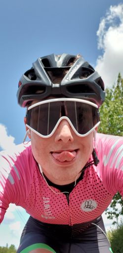 Helmet on the wonk, snot everywhere