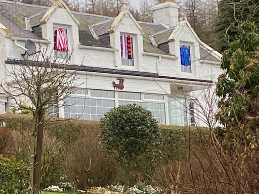 The famous Glasgow Rangers being celebrated on Knockhill.
