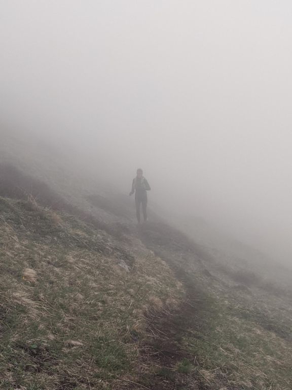 Tyler Peak in the clouds