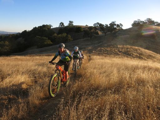 My group---Chris, Nancy, and Janet--cresting the first climb of the day.