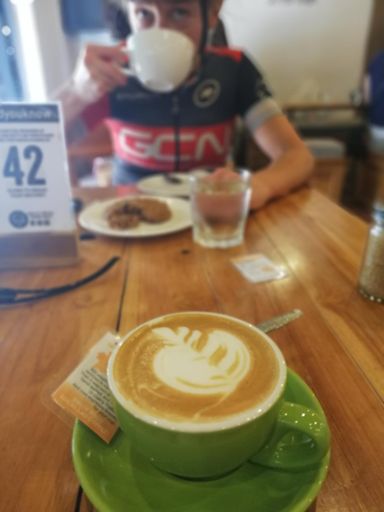 This motivated us through the last 50km. The always amazing Saffron Coffee, Luang Prabang.