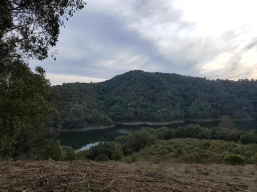 New Years Day looong multiple gate hopping hike. Had been targeting standing on this spot for a long time.  Redwood Rd. is just across the reservoir.