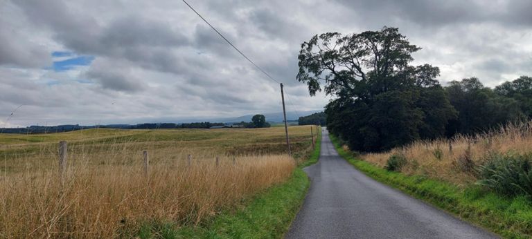 Landscapes and clouds in the next few photos. This is north of Braco, first right down Orchill Road, a long quiet road which went through Gleneagles to Auchterarder