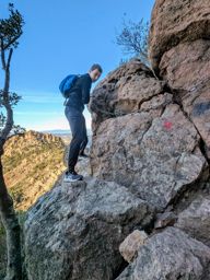 Rocher de Roquebrune avec mon neveu