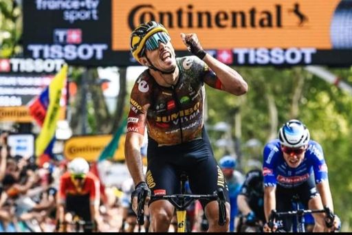 Cristof Laporte, lhoy ganador en una arrancada de las de antes 🚀🚀🚴💨💨