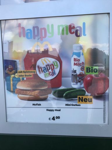 So glad I never had to worry about my Happy Meals coming with a cucumber