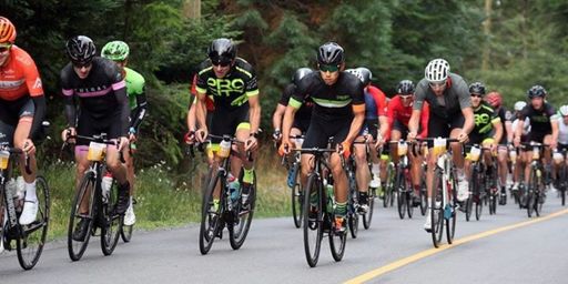 Three pros in the picture riding easy.