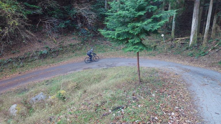 逆向きはロードで走ったことがありますが、豊田側から登ったのは初めて。結構な斜度だった。