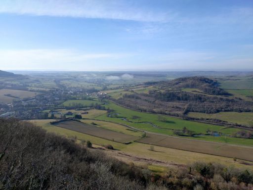 Bligny-sur-Ouche depuis le site de décollage haut de parapente