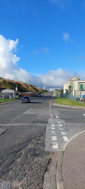 Buckie cast-iron leading light, built as part of the harbour, 1874-80. Use Google Maps' Streetview for a close-up. https://canmore.org.uk/site/170815/buckie-cliff-terrace-leading-light