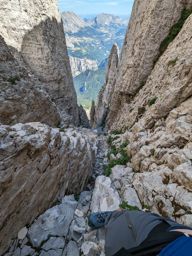 Obiou par les chatières et la cheminée du Petit Obiou

