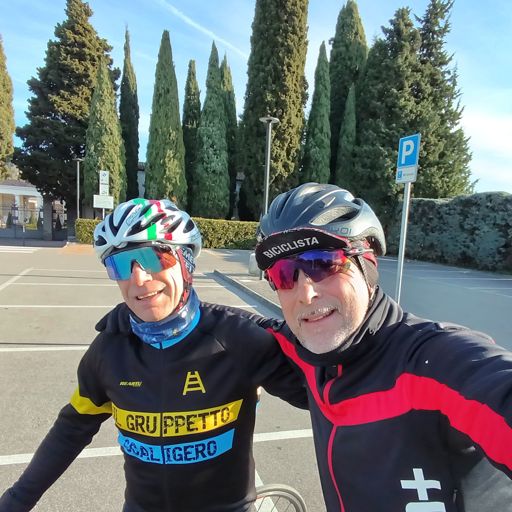 Selfie con Andrea (C) a Bardolino