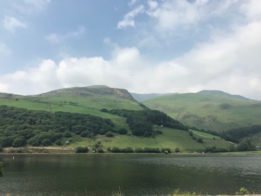 Helicopter circling over Cadair Idris