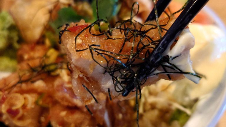 外はカリッっとしているのと、青唐辛子の辛味がなかなか👍