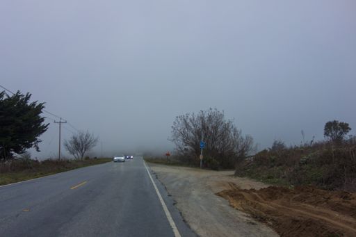 Into pea soup northbound on CA35 near CA92.
