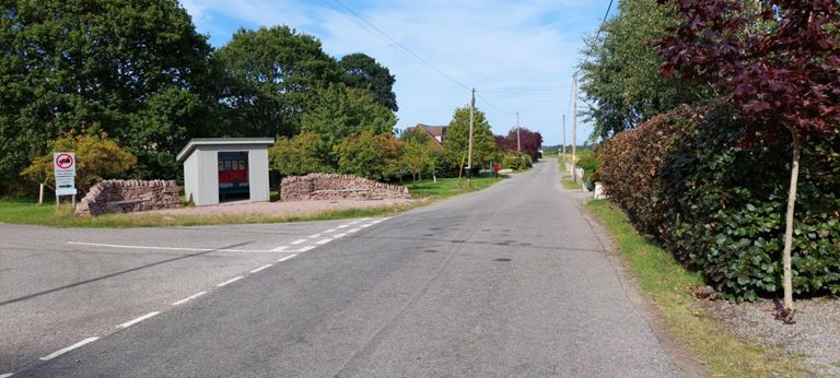 Bus shelter at Kintessack