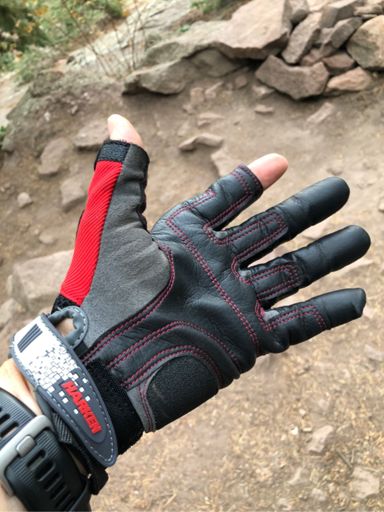 How I roll in the mountains. Always have my hands covered, even in low consequences terrain. Sailing gloves are my base layer.