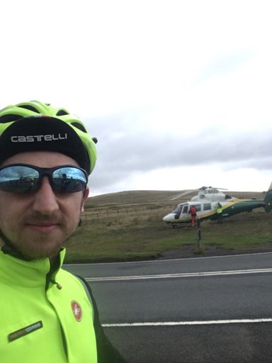 Air ambulance on Heartside. I put the call in, just in case.