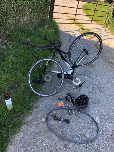 This is why you should Always bring spare tubes