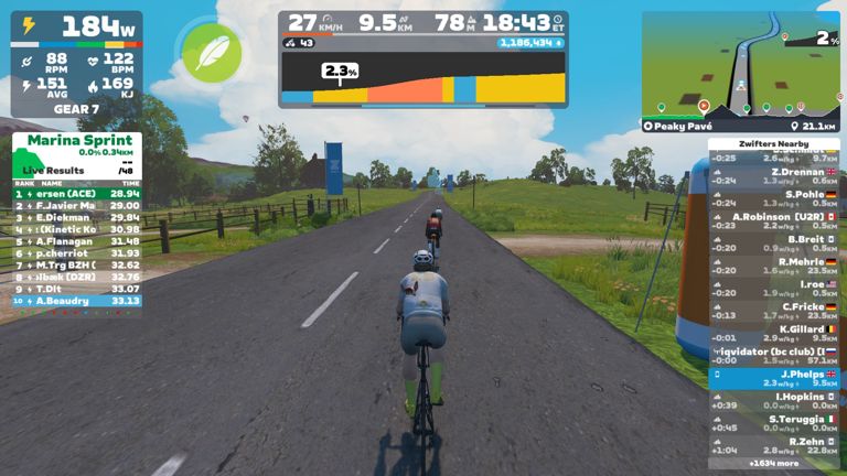 Zwift - Peaky Pavé in France - Zwift games stage 4