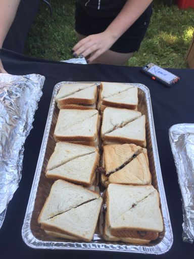 Stop 1: bacon peanut butter sandwiches!