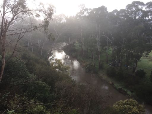 100 Steps lookout Warrandyte- sun ambushed by clouds