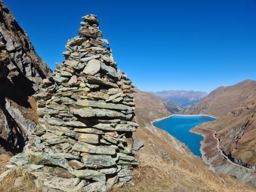 Tour du lac de moiry depuis grimentz, retour par la corne de sorebois