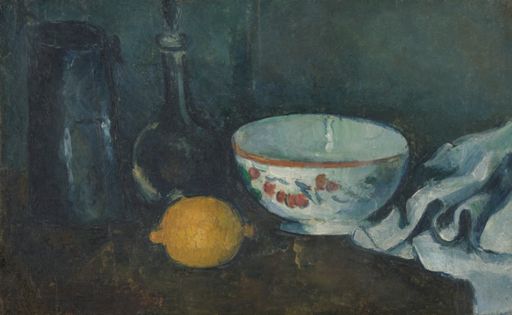 'Still Life in Blue with Lemon' by Paul Cézanne  (Circa 1873-Circa 1877) 