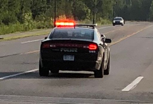 This is our police escort out of West Branch.  Thanks to the Stout team for arranging that!!