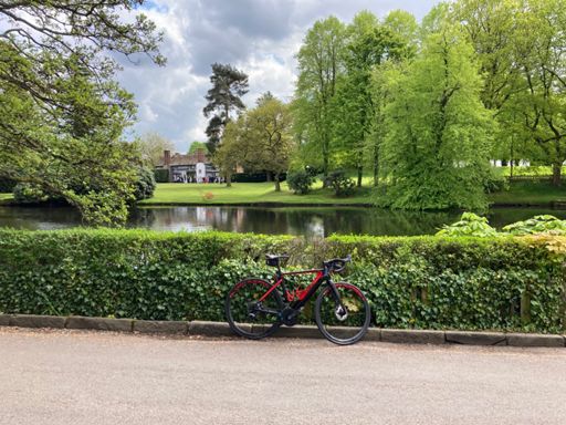 Gawsworth Hall with wedding party on the lawn.