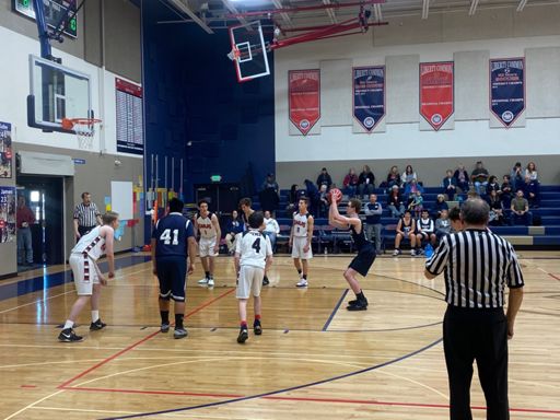Made the opening tip-off VCHS vs Liberty Commons HS Boys C