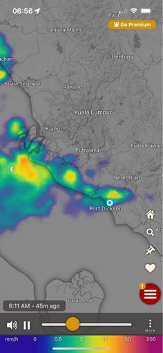 Daily rain and haze check. The morning rain kept temperature cool and wash away the haze.