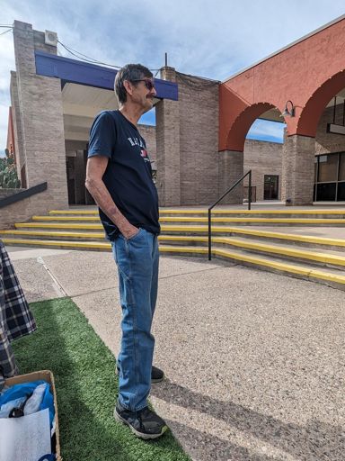 Steve yesterday with a Halifax T-shirt on