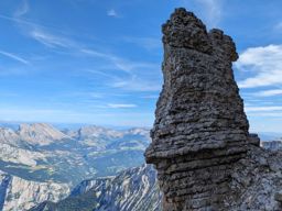 Obiou par les chatières et la cheminée du Petit Obiou

