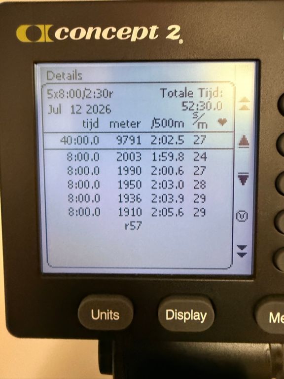 5x8min rowErg