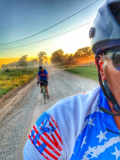 Dusty ride with Scott.