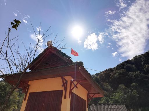 The hammer and sickle still flies in the People's Democratic Republic.