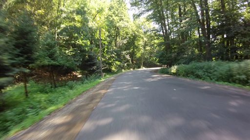 Elég sok ilyen képem van, sokat mentem elől.   Szerencsére volt hátrafele néző kamera is! :D
Ez az erdős emelkedő nagyon szép út egyébként! Túrázni, kirándulni pazar célpont!