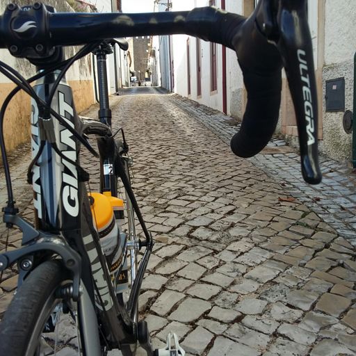 Cobbles...stiff built TCR was crying..could lose fillings on these old roads