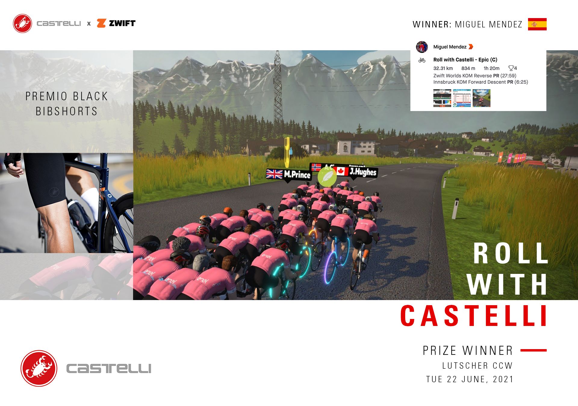 roll with castelli zwift
