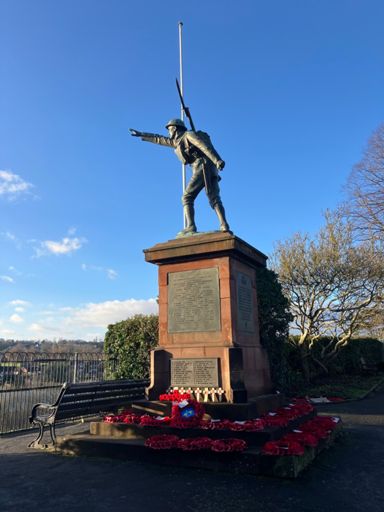 War Statue Bridgnorth Castle Park.